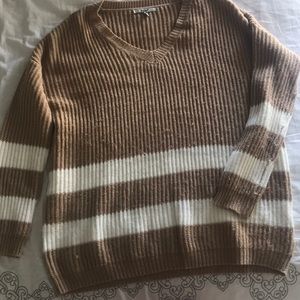striped over-sized sweater